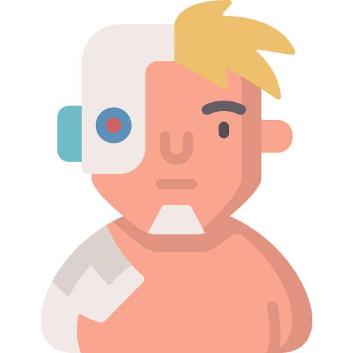 Cyborg avatar user fictional character icon