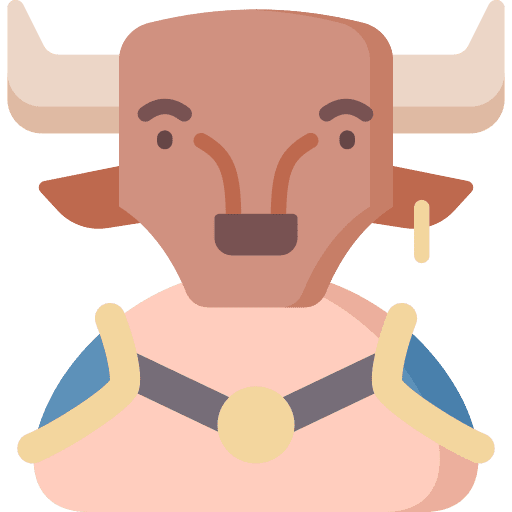 Minotaur characters avatar greek icon
