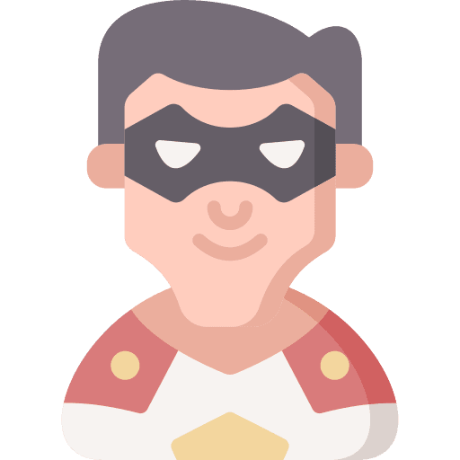 Superhero superpower man avatar icon