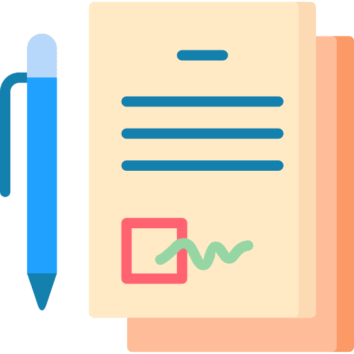 Document deal document signature icon