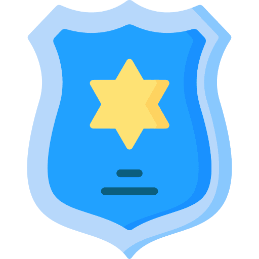 Emblem judicial security law enforcement icon