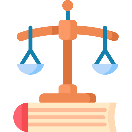 Law judge law book icon