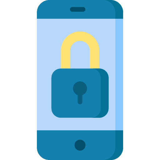 Private lock safety security icon
