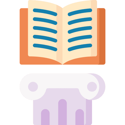 Book ancient book column icon