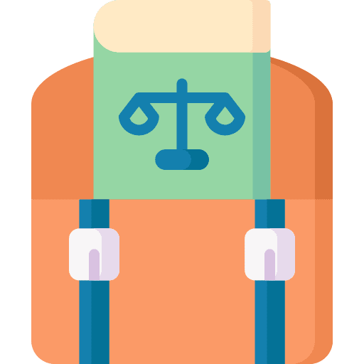 Briefcase justice law legal icon