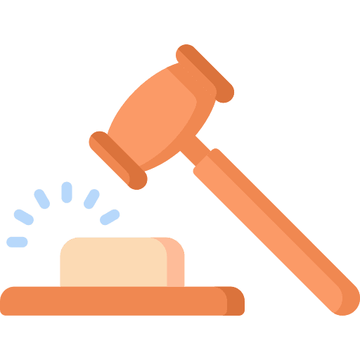Judge auction justice law icon