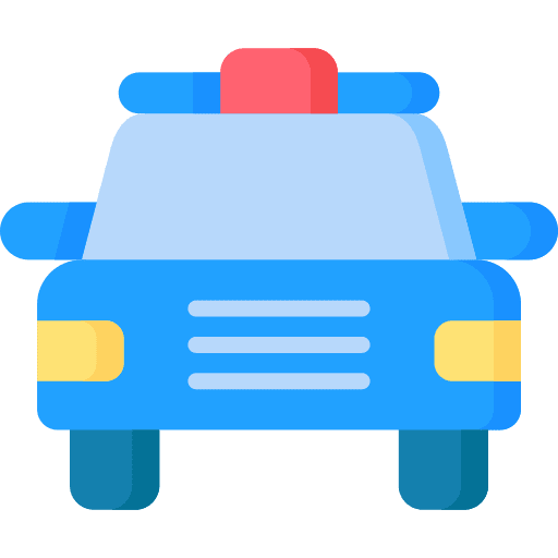 Police car security transportation automobile icon