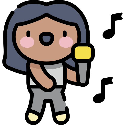 Singing people artist character icon