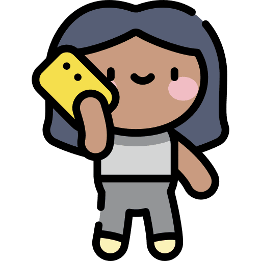 Calling girl graphic design illuminating icon