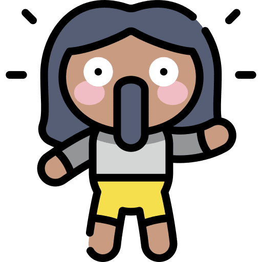 Surprised people girl character icon