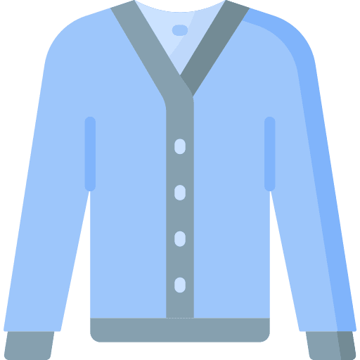 Cardigan fashion long sleeve garment icon