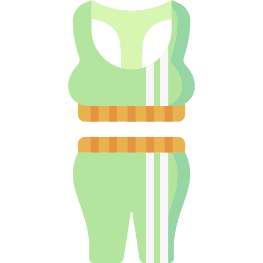 Gym clothes trainers female hat icon