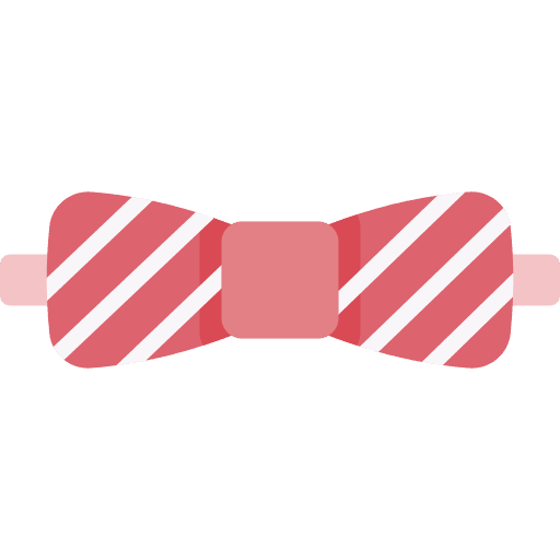 Bow tie stripes garment fashion icon
