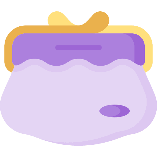 Purse cold head garment icon