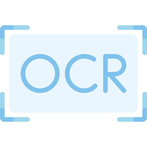 Ocr digitalization character optical icon