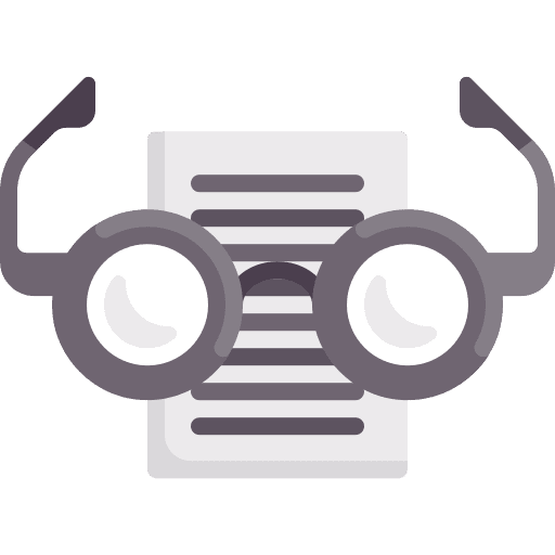 Glasses document paper glasses icon