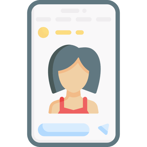 Stories smartphone social media touch screen icon