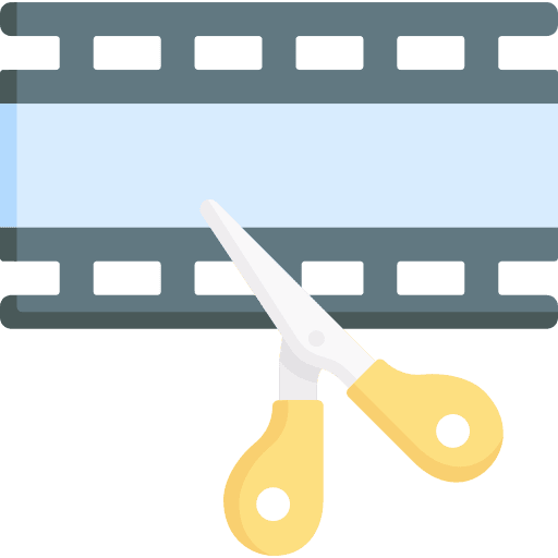 Editing film editing video editing cut icon