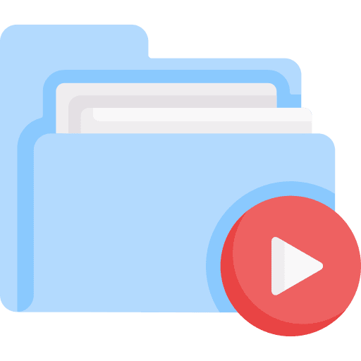 Folder scenario play button playlist icon