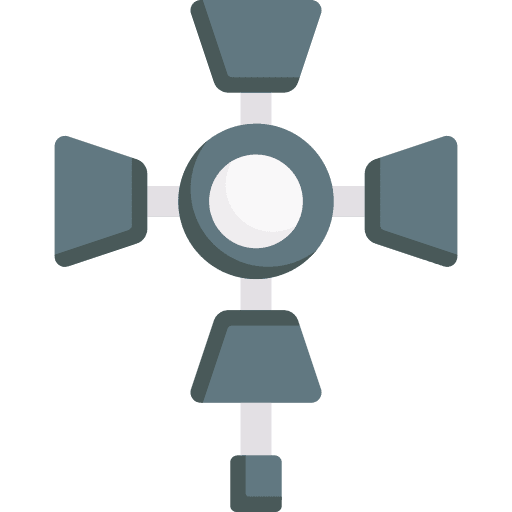 Studio lighting illumination social media flash icon