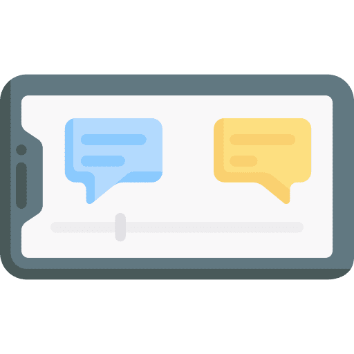 Interview technology cellphone message icon