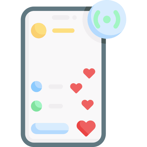 Live smartphone cellphone play icon