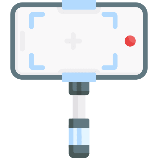 Selfie stick cell phone selfie stick social media icon