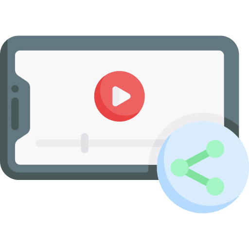 Share internet video live streaming icon