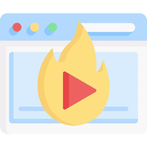 Trending trending video fire video icon