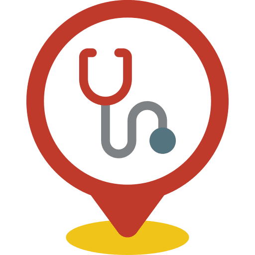 Pin location stethoscope pin icon