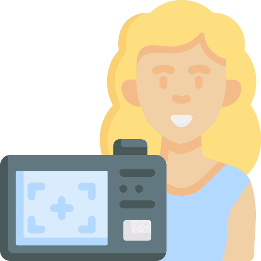 Video blogger social media woman video blogger icon