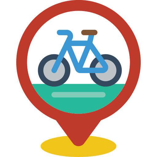 Pin path bike trail icon