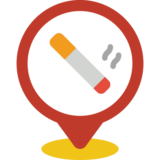 Pin pin cigarette location icon