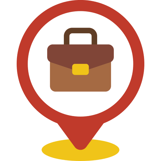 Pin pin maps and location suitcase icon