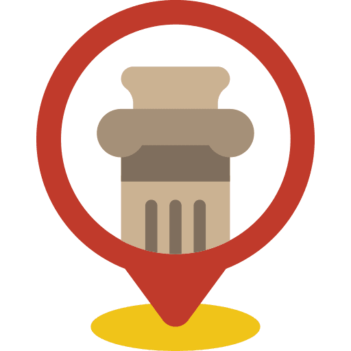 Pin pin museum location icon