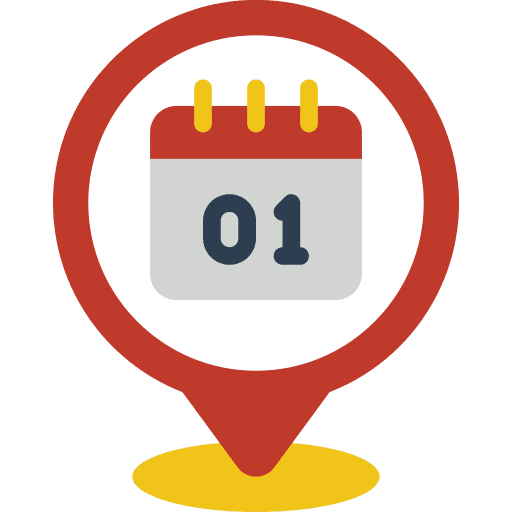 Pin time map location icon