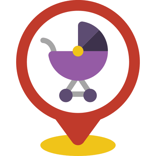 Pin buggy maps and location pram icon