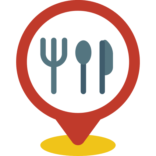 Pin eat maps and location pin icon