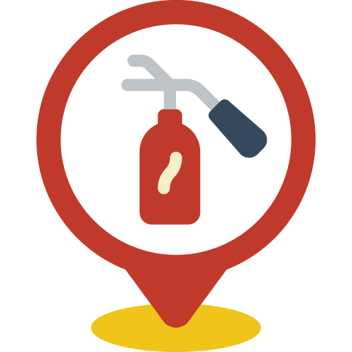 Pin location maps and location fire icon