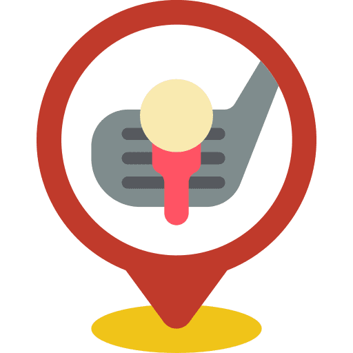 Pin maps and location ball course icon