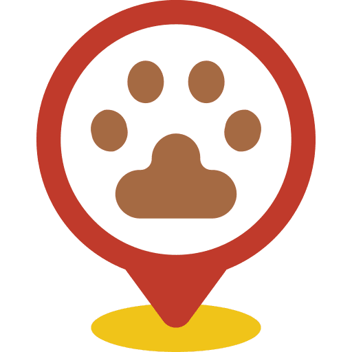 Pin paw pets location icon