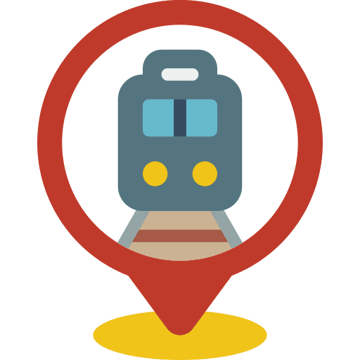 Pin vehicle travel maps and location icon