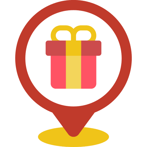 Pin gift present pin icon