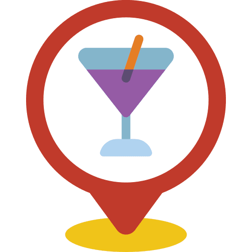 Pin pin cocktail bar icon