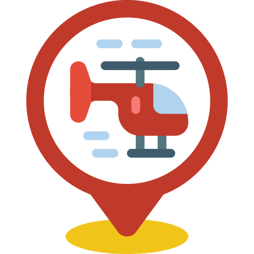 Pin location flight maps and location icon