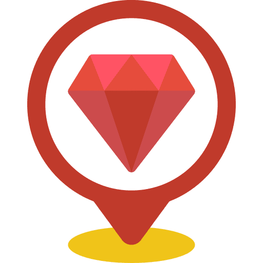 Pin maps and location crystal jewely icon