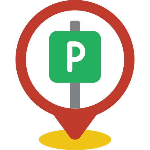 Pin parking park car icon