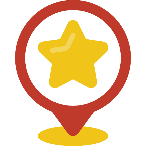 Pin maps and location map favourite icon