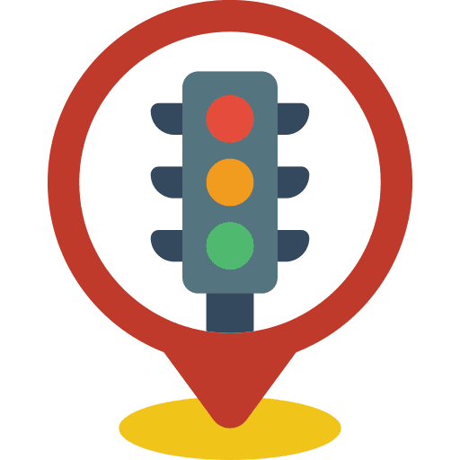 Pin pin signals road icon