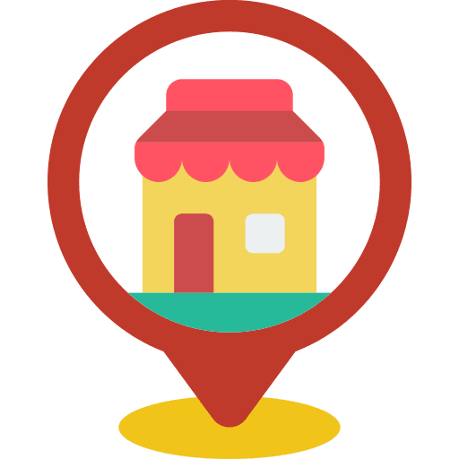 Pin store maps and location shop icon